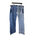 Adjustable denim jeans by fashion designer Stevie Leigh 