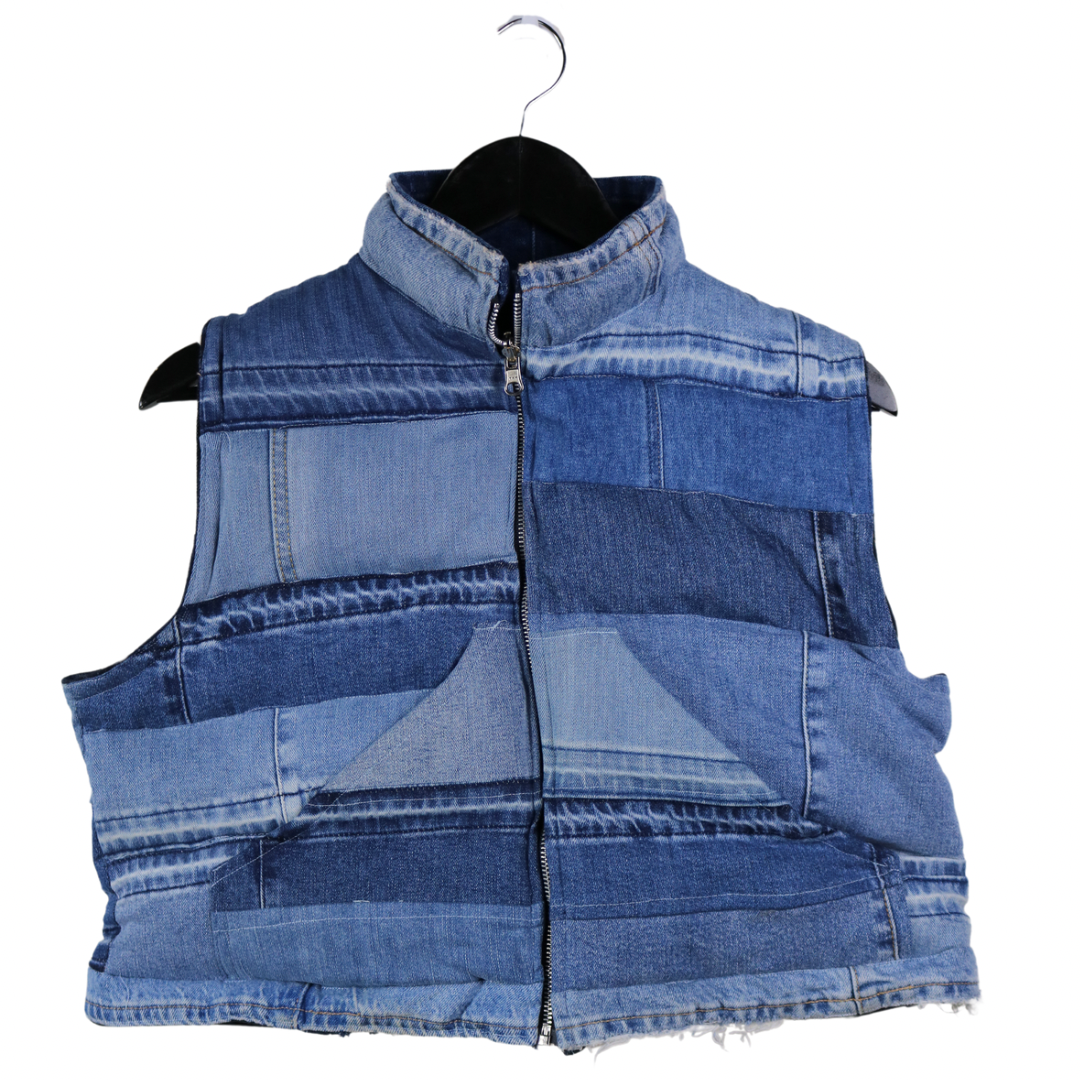 Heavy Soul Reversible Denim Puffer Vest Stevie Leigh
