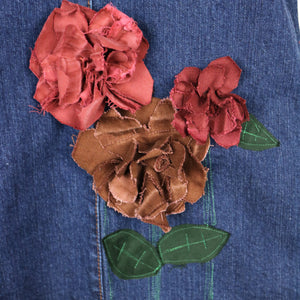 Flowerchild - Upcycled Denim Dress with 3D Flowers Flowerchild - Upcycled Denim Dress with 3D Flowers