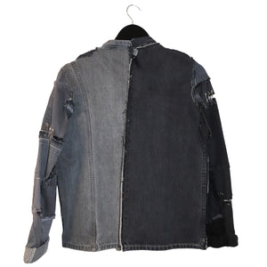 #REMIXbyStevieLeigh reversible upcycled denim jacket