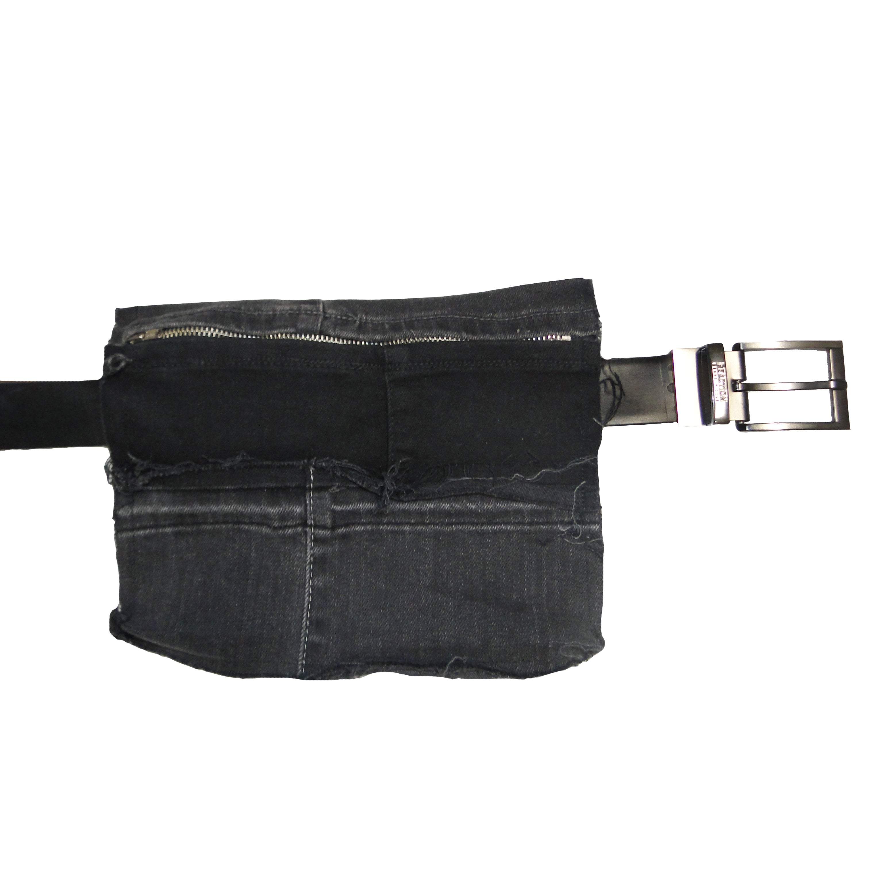 #REMIXbyStevieLeigh reversible upcycled denim belt bag