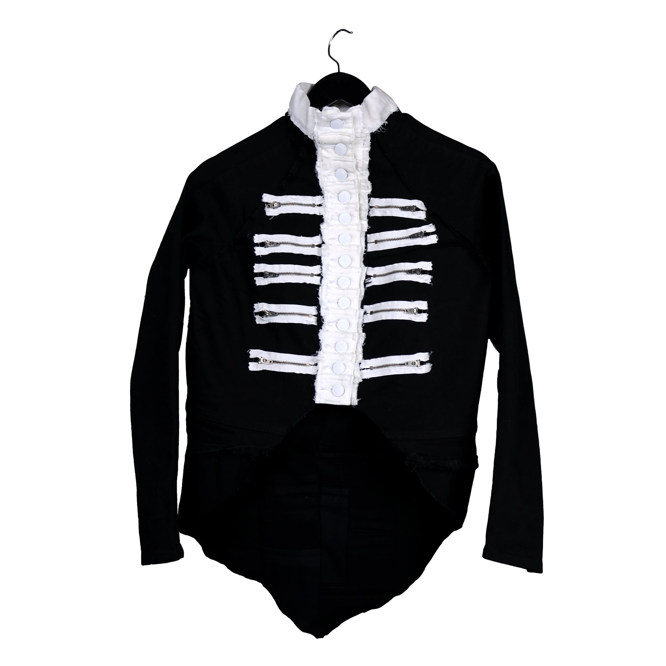 #REMIXbyStevieLeigh upcycled denim skeleton jacket