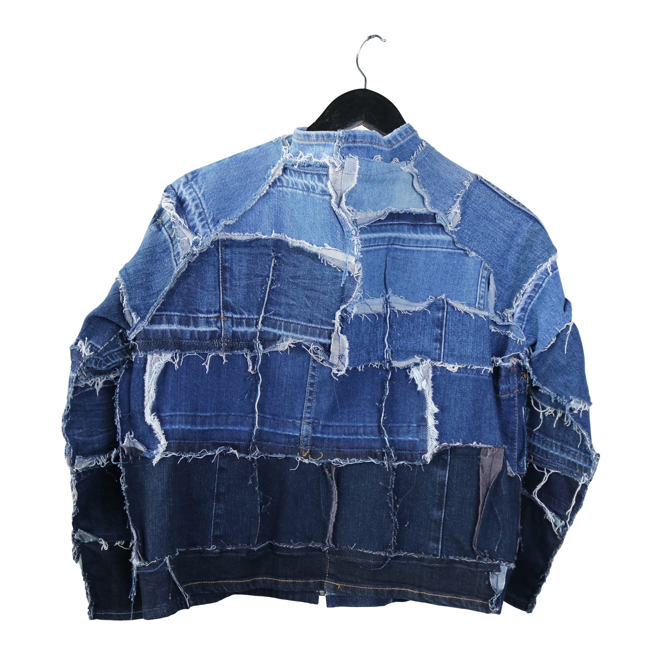 Dolce & Gabbana Distressed Patchwork Denim Jacket in Blue