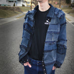 Sustainable upcycled denim fashion genderless shirt
