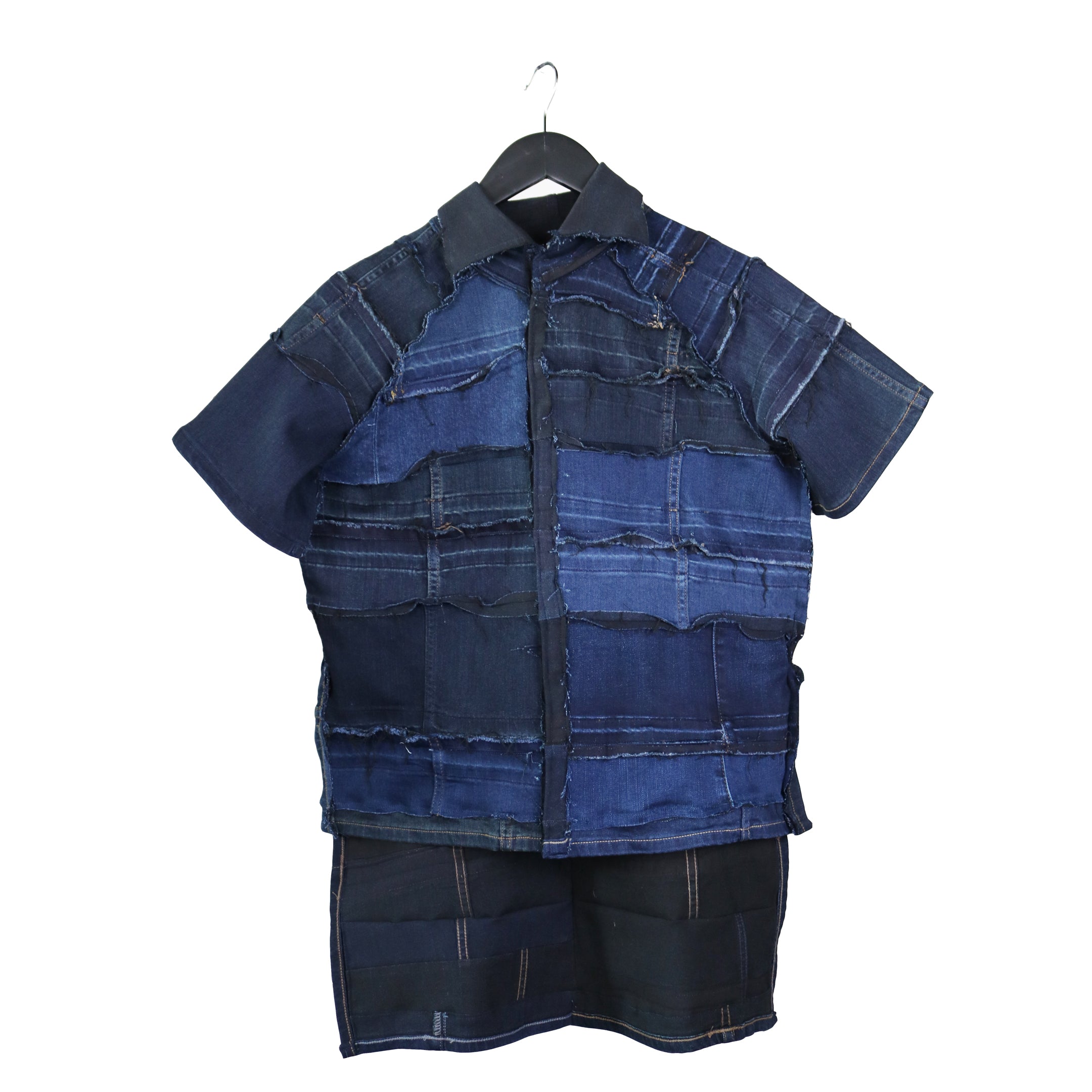 #REMIXbyStevieLeigh stretchy reversible button down shirt