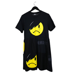 upcycled t-shirt tunic dress #emoAF emo emoji