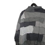 #REMIXbyStevieLeigh gray upcycled denim jacket back