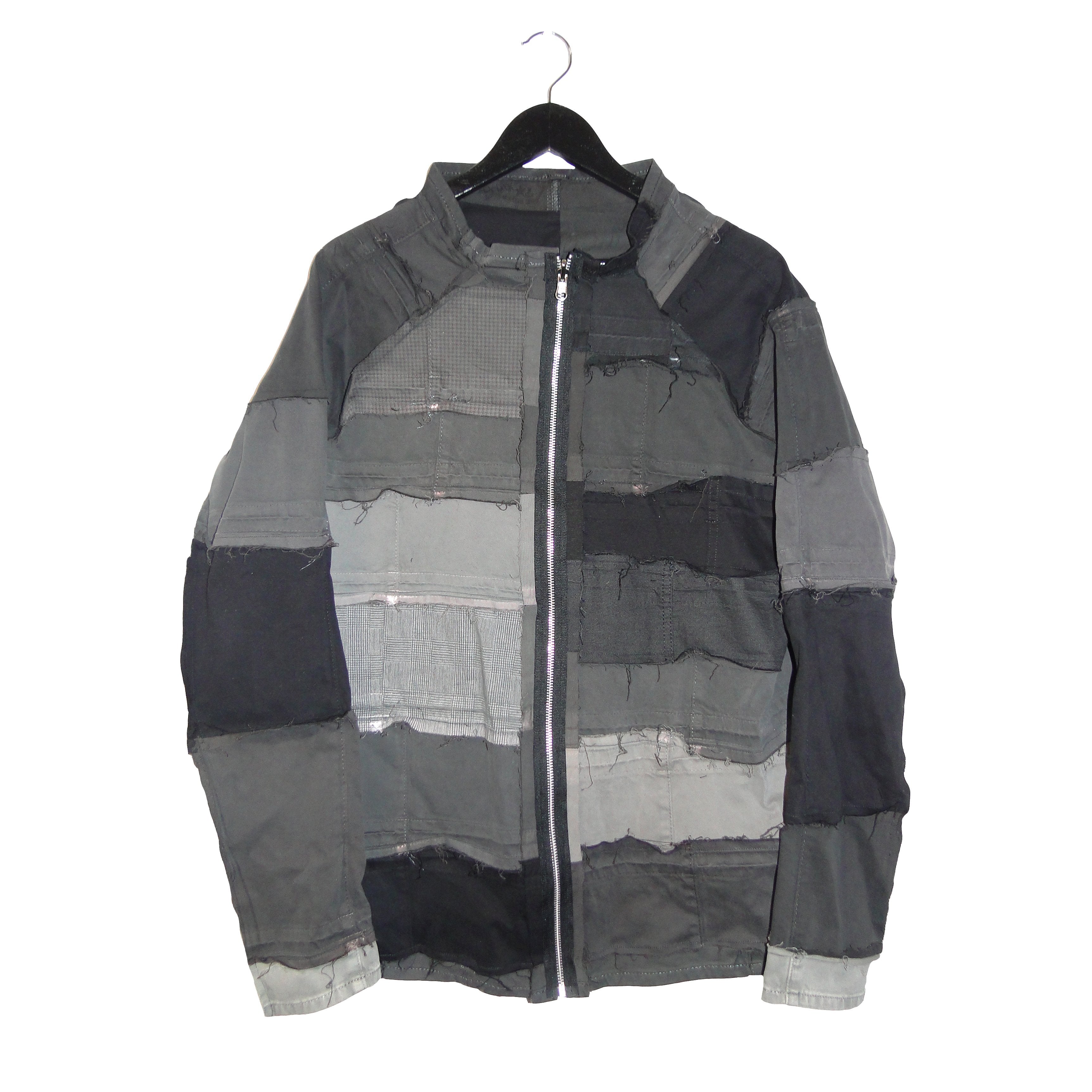 #REMIXbyStevieLeigh gray upcycled denim jacket