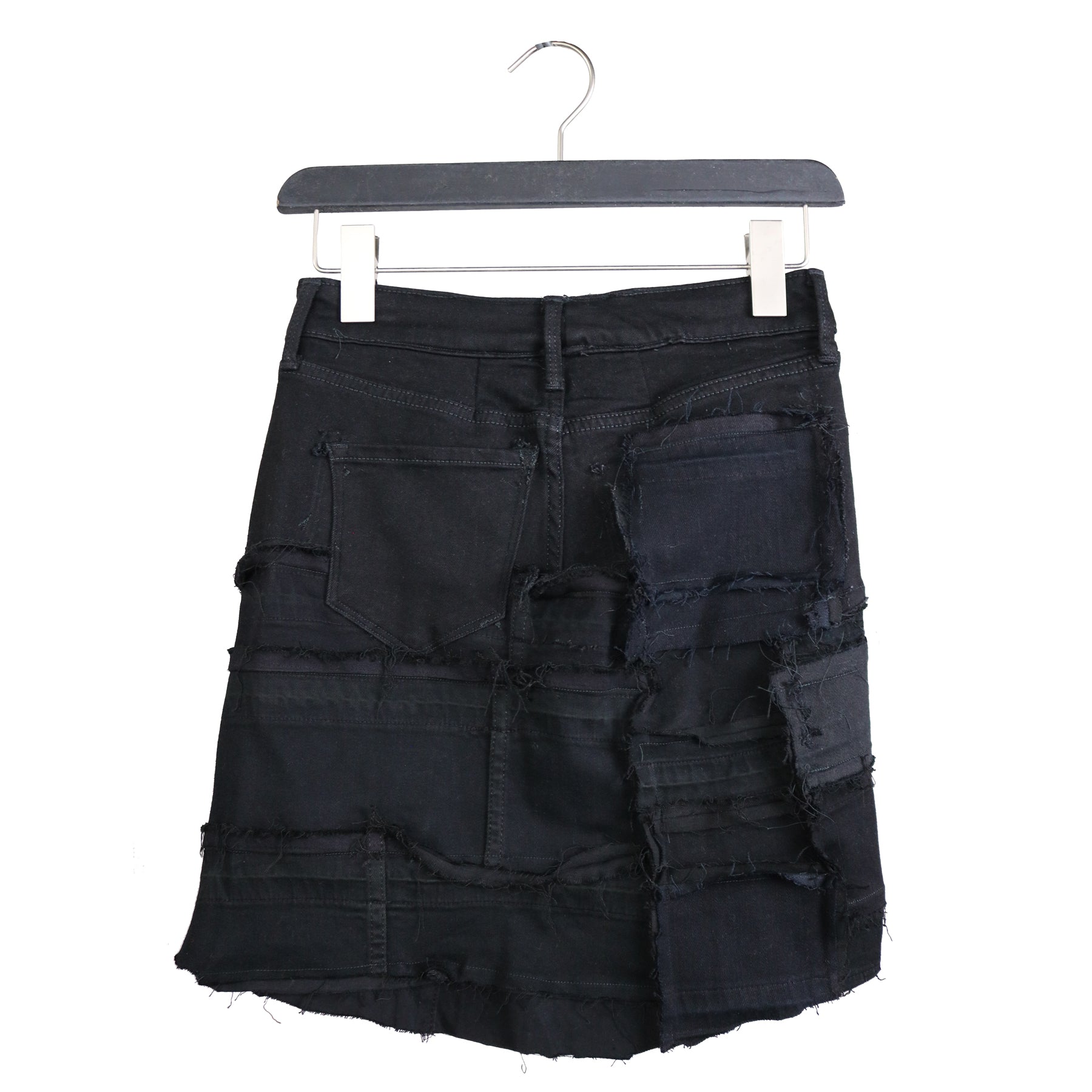 remix by stevie leigh recycled denim black skirt
