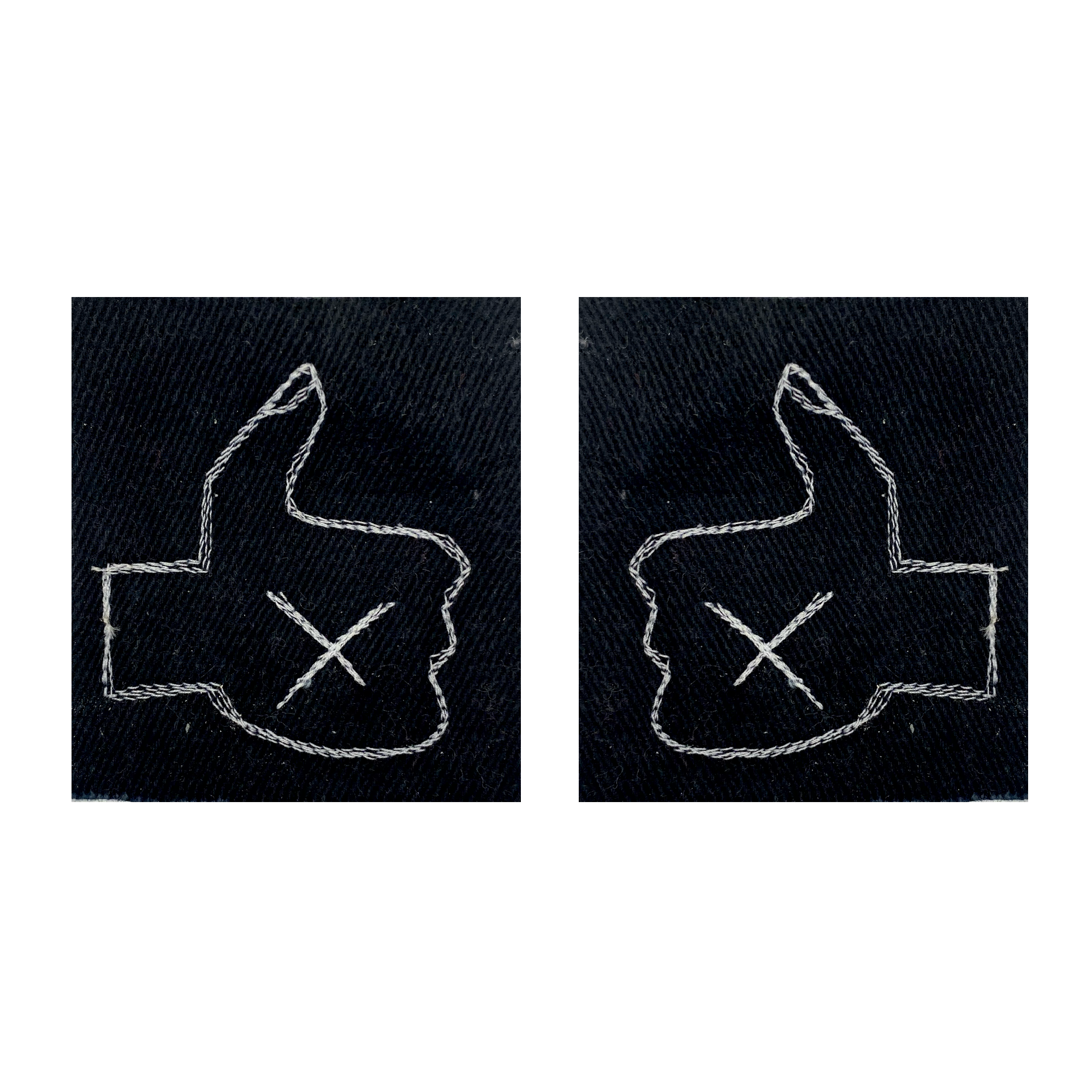 LIMITED EDITION: Thumbs up upcycled patch set