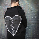 #REMIXbyStevieLeigh broken heart genderless upcycled denim jacket