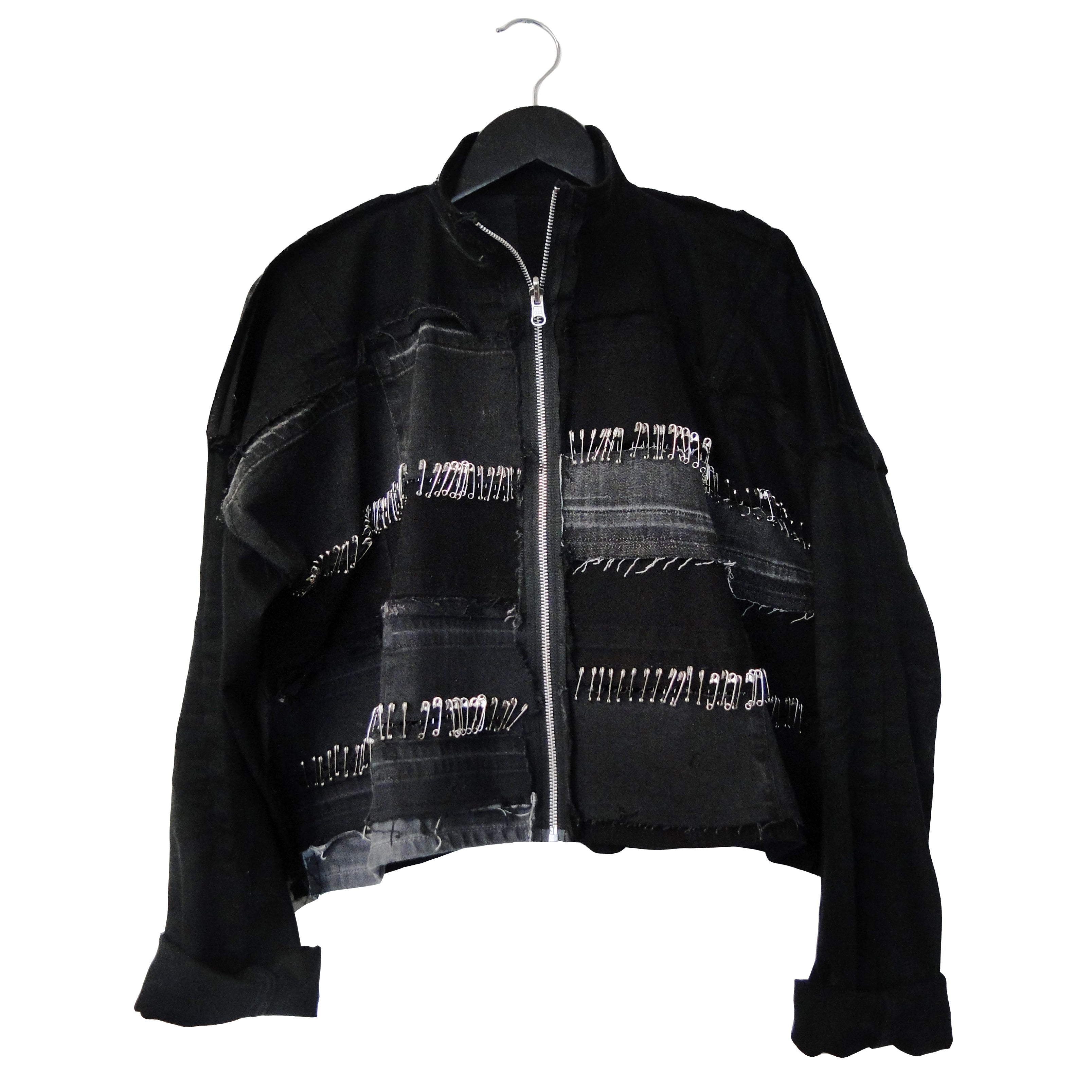 Darkside - Upcycled Denim Crop Jacket