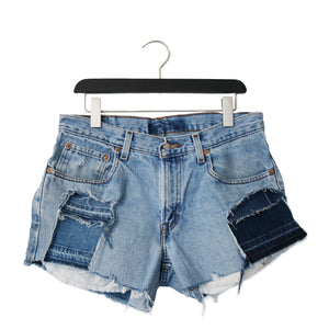 #REMIXbyStevieLeigh eco friendly patchwork shorts
