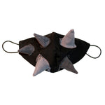 denim reusable face mask with spikes halloween