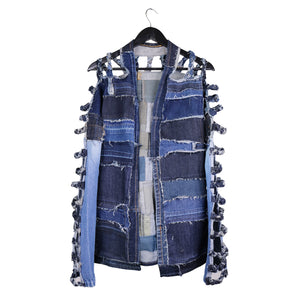 #REMIXbyStevieLeigh reversible upcycled denim jacket by Stevie Leigh Andrascik